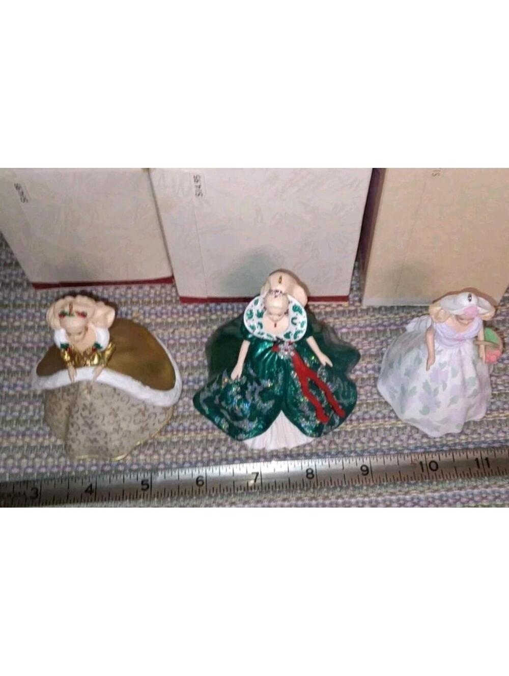 Hallmark-3 Holiday Barbie Series #1 #2 #3  1994 - 1995 NIB Christmas Ornaments